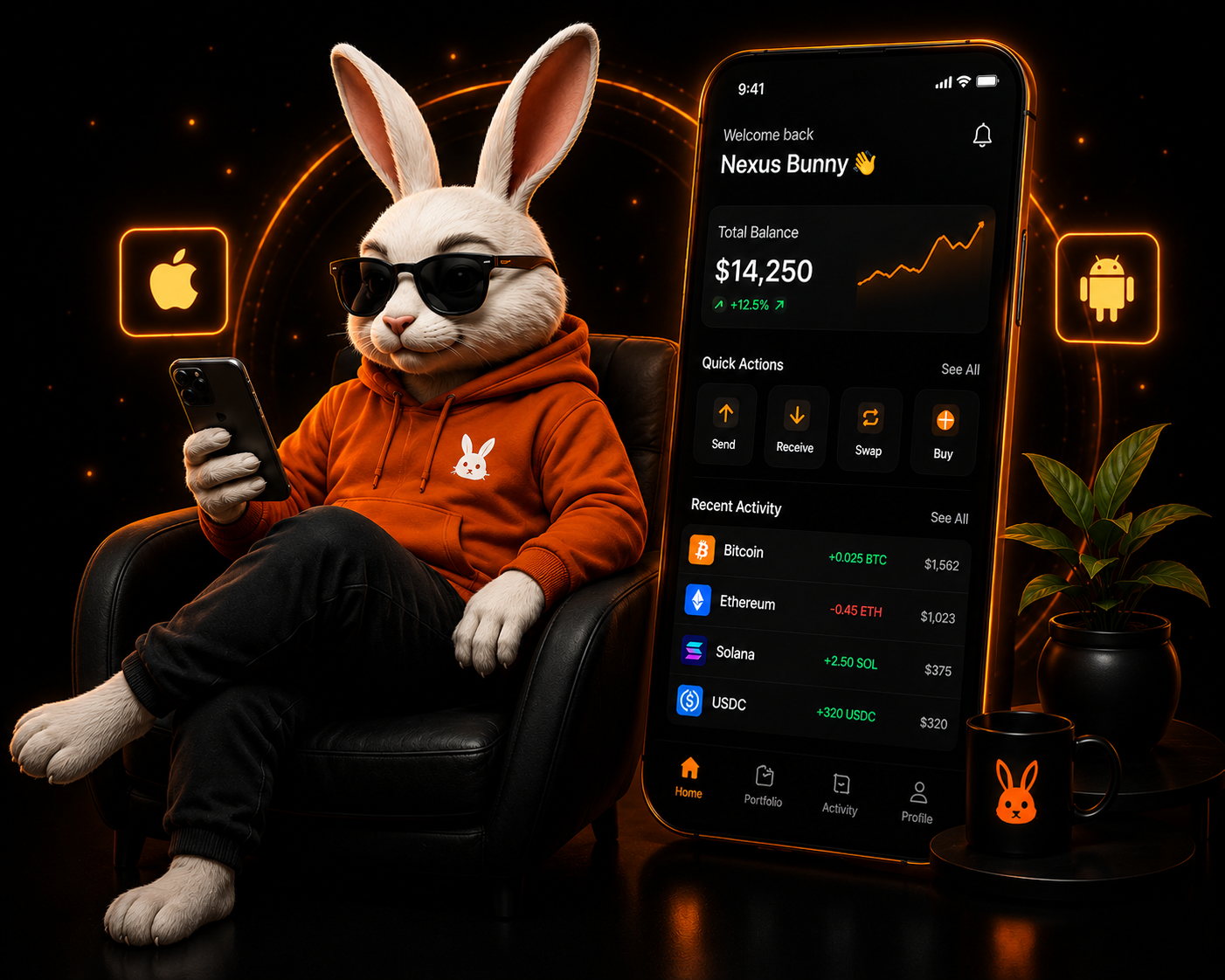 LazyRabbit mobile app development